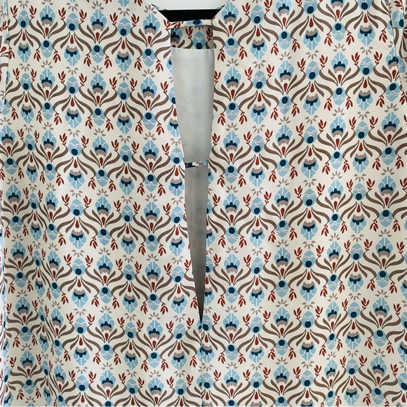 Lulus Botanical Beauty Beige Print Shift Dress Short Sleeves Mini Dress - Picture 10 of 16